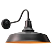 Vaxcel Lighting Dorado Single Light 14" Tall Outdoor Wall Sconce Dark Bronze and Light Gold