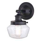 Vaxcel Lighting Collins Single Light 10" Tall Outdoor Wall Sconce Matte Black