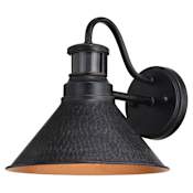 Vaxcel Lighting Outland 10" Tall Outdoor Wall Sconce Aged Iron / Light Gold