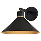 Vaxcel Lighting Dunbar 10" Tall Wall Sconce Matte Black / Gold