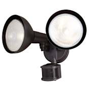 Vaxcel Lighting Outdoor Security 2 Light 12" Wide Adjustable Outdoor Flood Light with Motion Sensor - 180 Degree Beam Spread Bronze