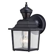Vaxcel Lighting Bedford 10" Tall Outdoor Wall Sconce with Clear Glass Shade Textured Black