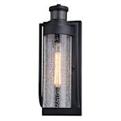 Vaxcel Lighting Lawton 16" Tall Outdoor Wall Sconce with Clear, Seedy Glass Shade Textured Black