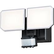 Vaxcel Lighting Outdoor Security Double Light 10-1/2" Wide LED Outdoor Flood Light Black