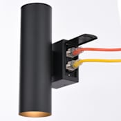 Vaxcel Lighting Chiasso 2 Light 13" Tall LED Outdoor Wall Sconce with GFCI Outlet and Dusk-to-Dawn Photocell Sensor Textured Black