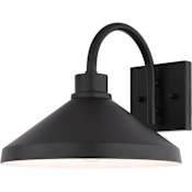 Vaxcel Lighting Highland Park 10" Tall LED Outdoor Wall Sconce Matte Black / White