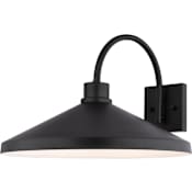 Vaxcel Lighting Highland Park 12" Tall LED Outdoor Wall Sconce Matte Black / White