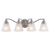 Vaxcel Lighting Standford 4 Light Bathroom Vanity Light - 25.38 Inches Wide Brushed Nickel
