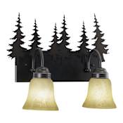 Vaxcel Lighting Yosemite 2 Light 16-3/4" Wide Bathroom Vanity Light with Tree Accents Burnished Bronze