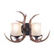 Vaxcel Lighting Yoho 2 Light Bathroom Vanity Light - 19.25 Inches Wide Black Walnut
