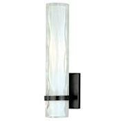 Vaxcel Lighting Vilo 14" Tall Bathroom Sconce with Water Glass and Frosted Glass Shade Oil Rubbed Bronze