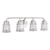Vaxcel Lighting Toledo 4 Light 31" Wide Vanity Light Satin Nickel