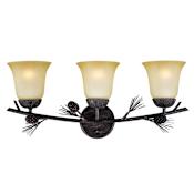 Vaxcel Lighting Sierra 3 Light 24" Wide Bathroom Vanity Light Black Walnut