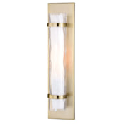 Vaxcel Lighting Vilo Single Light 19" Tall Wall Sconce with Inner And Outer Glass Shades Golden Brass