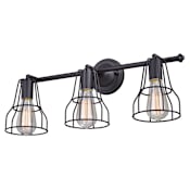 Vaxcel Lighting Clybourn 3 Light 23" Wide Bathroom Vanity Light with Wire Shades Oil Rubbed Bronze