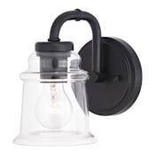 Vaxcel Lighting Toledo Single Light 8" Tall Bathroom Sconce Matte Black