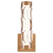 Vaxcel Lighting Marseille Single Light 13" Tall LED Bathroom Sconce Natural Brass