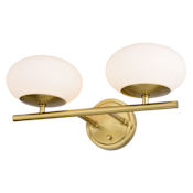 Vaxcel Lighting Sloane 2 Light 16" Wide Vanity Light Satin Brass