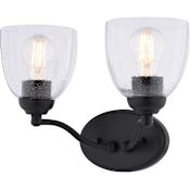 Vaxcel Lighting Bellwood 2 Light 14" Wide Vanity Light Matte Black
