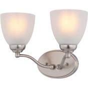 Vaxcel Lighting Bellwood 2 Light 14" Wide Vanity Light Satin Nickel