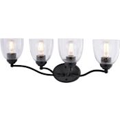 Vaxcel Lighting Bellwood 4 Light 28" Wide Vanity Light Matte Black