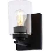 Vaxcel Lighting Park Ridge 8" Tall Bathroom Sconce Matte Black