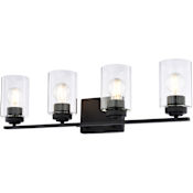 Vaxcel Lighting Park Ridge 4 Light 28" Wide Vanity Light Matte Black