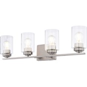 Vaxcel Lighting Park Ridge 4 Light 28" Wide Vanity Light Satin Nickel