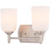 Vaxcel Lighting Laurelhurst 2 Light 13" Wide LED Vanity Light Satin Nickel