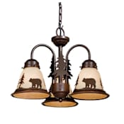 Vaxcel Lighting Bozeman 15.5" 3-Light Ceiling Fan Light Kit with Candelabra (E12) Bulb, 60 Watts Each Burnished Bronze