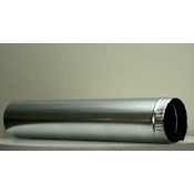 Vent-A-Hood 8" Diameter Modern Themed Stainless Steel Round Duct for Vent-A-Hood Range Hoods Galvanized Steel