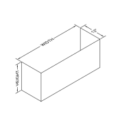 Vent-A-Hood 42" Duct Cover for the PRH18-M42 and PRXH18-M42 M Collection Range Hoods Stainless Steel