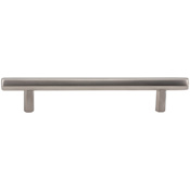 Vesta Fine Hardware Insignia Solid Brass 5-1/16" Center to Center Luxury Modern Geometric Hexagon Cabinet Bar Handle / Drawer Bar Pull Brushed Satin Nickel