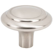 Vesta Fine Hardware Cala Solid Brass 1-5/8" Traditional Round Luxury Cabinet Knob / Drawer Knob Brushed Satin Nickel