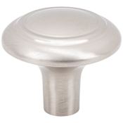 Vesta Fine Hardware Cala Solid Brass 1-3/16" Traditional Round Luxury Cabinet Knob / Drawer Knob Brushed Satin Nickel