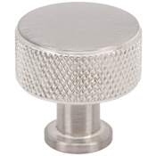 Vesta Fine Hardware Beliza Solid Brass 15/16" Diamond Knurled Modern Industrial Small Luxury Cabinet Knob / Drawer Knob Brushed Satin Nickel