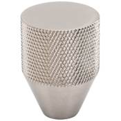 Vesta Fine Hardware Beliza Solid Brass 1" Cone Diamond Knurled Luxury Button Cabinet Knob / Drawer Knob Brushed Satin Nickel