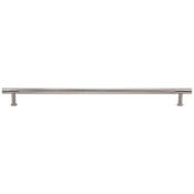 Vesta Fine Hardware Beliza Solid Brass 12" Center to Center Diamond Knurled Luxury Industrial Large Cabinet Bar Handle / Drawer Bar Pull Brushed Satin Nickel