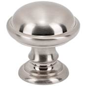 Vesta Fine Hardware Ronan Solid Brass 1-1/4" Mushroom Luxury Smooth Dome Cabinet Knob / Drawer Knob Brushed Satin Nickel