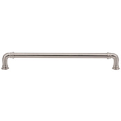 Vesta Fine Hardware Ronan Solid Brass 12" Center to Center Luxury Industrial Pipe Style Appliance Handle / Appliance Pull Brushed Satin Nickel