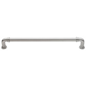 Vesta Fine Hardware Ronan Solid Brass 18" Center to Center Luxury Industrial Pipe Style Appliance Handle / Appliance Pull Brushed Satin Nickel