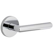 Viaggio Circolo Right Handed Solid Brass Non-Turning One-Sided Dummy Door Lever with Moderno Lever and Circolo Rosette Bright Chrome