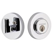 Viaggio Circolo Solid Brass Round Rosette Single Cylinder Deadbolt Bright Chrome