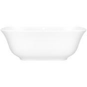 Victoria and Albert Amiata 65" Free Standing Volcanic Limestone Soaking Tub with Center Drain and Overflow Matte White