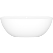 Victoria and Albert Barcelona 60" Free Standing Natural Stone Soaking Tub with Center Drain and Overflow Matte White