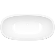 Victoria and Albert Barcelona 60" Drop In, Undermount Volcanic Limestone Soaking Tub with Overflow and Center Drain Standard White