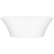 Victoria and Albert Ionian 67" Free Standing Volcanic Limestone Soaking Tub with Reversible Drain Matte White