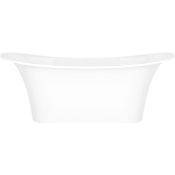 Victoria and Albert Toulouse 71" Free Standing Volcanic Limestone Soaking Tub with Center Drain Gloss White