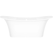 Victoria and Albert Toulouse 71" Free Standing Volcanic Limestone Soaking Tub with Center Drain and Overflow Gloss White