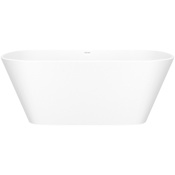 Victoria and Albert Vetralla 59" Free Standing Volcanic Limestone Soaking Tub with Center Drain Matte White